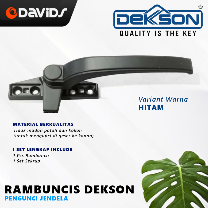 Rambuncis Grendel Jendela Pengunci Aluminium Dekson