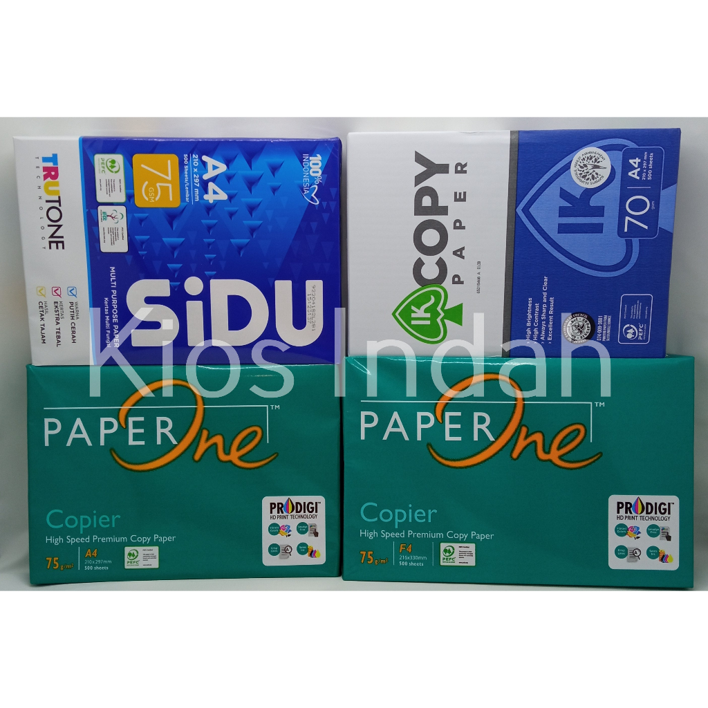 

Kertas HVS / Kertas Print Paperone, SIDU & COPYPAPER