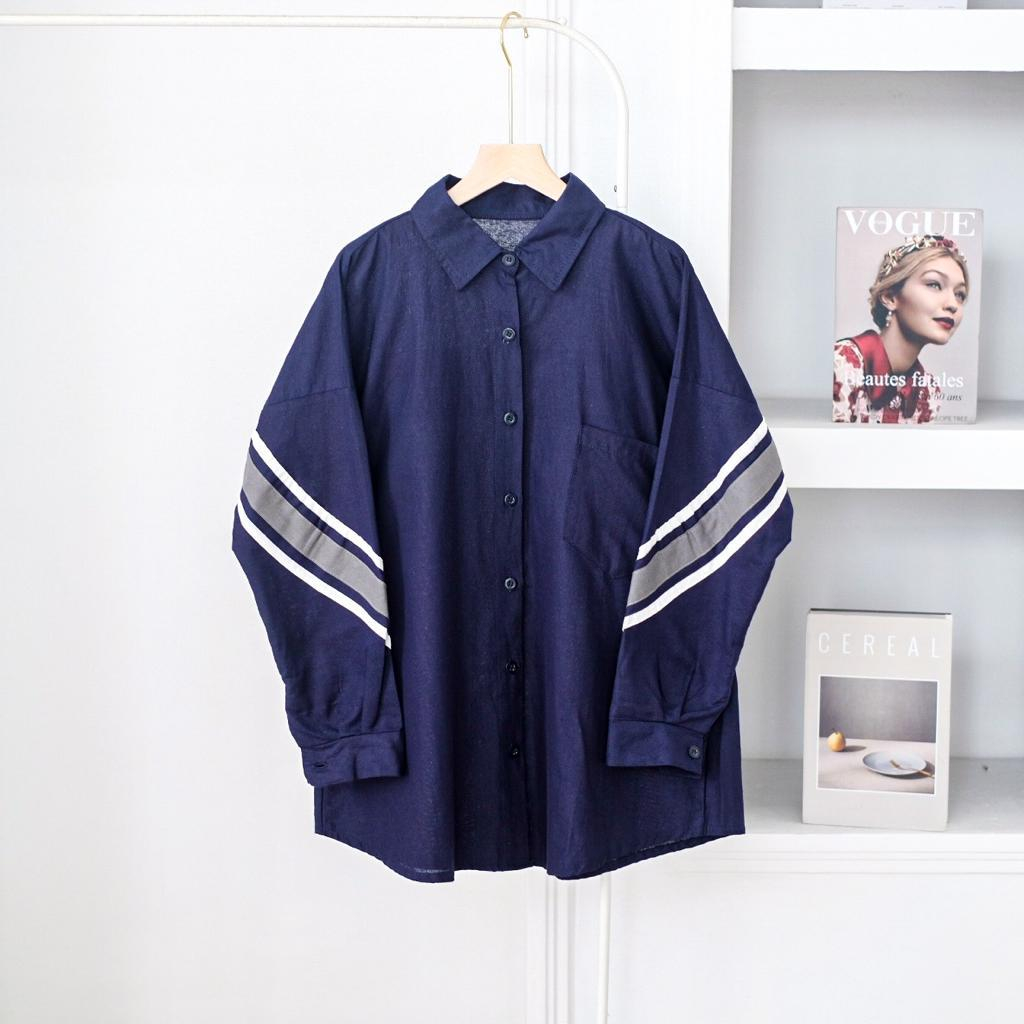 EVELIN SHIRT / FLOTTILICIOUS / KEMEJA WANITA OVERSIZE