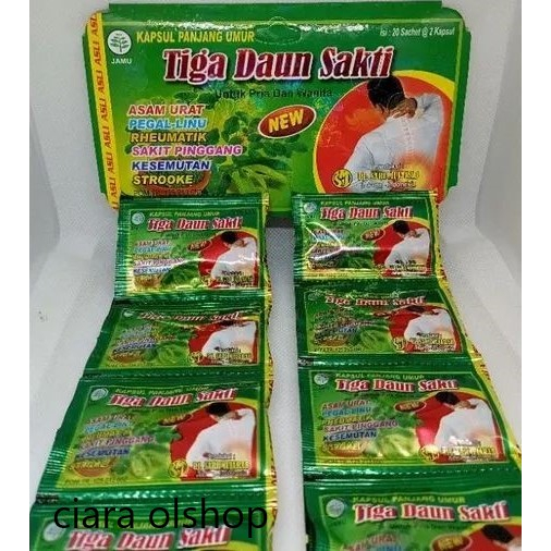 

TIGA DAUN SAKTI KAPSUL (1 hanger isi 20 sachet)