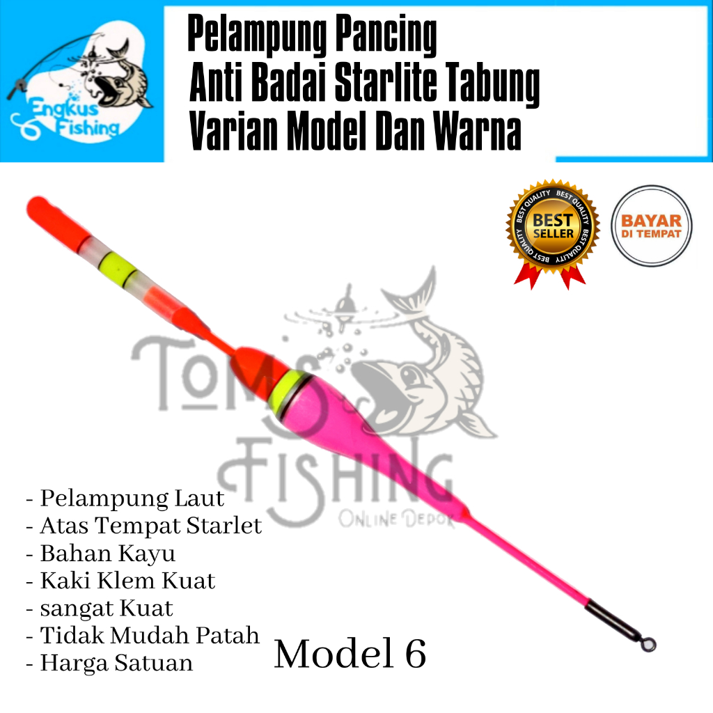 Pelampung Pumbul Pancing Anti Badai Starlet Starlite Tabung Panjang (Banyak Varian Model) Murah - Engkus Fishing