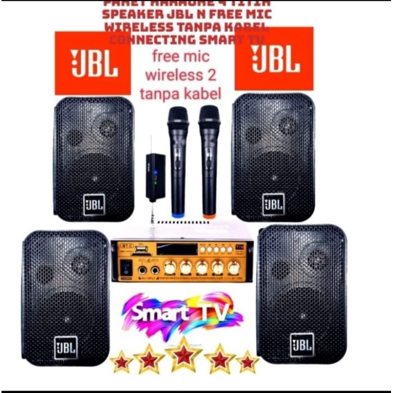 Paket JBL 4 titik cocok untuk karaoke,caffe,rumahan,kantor dll free 2