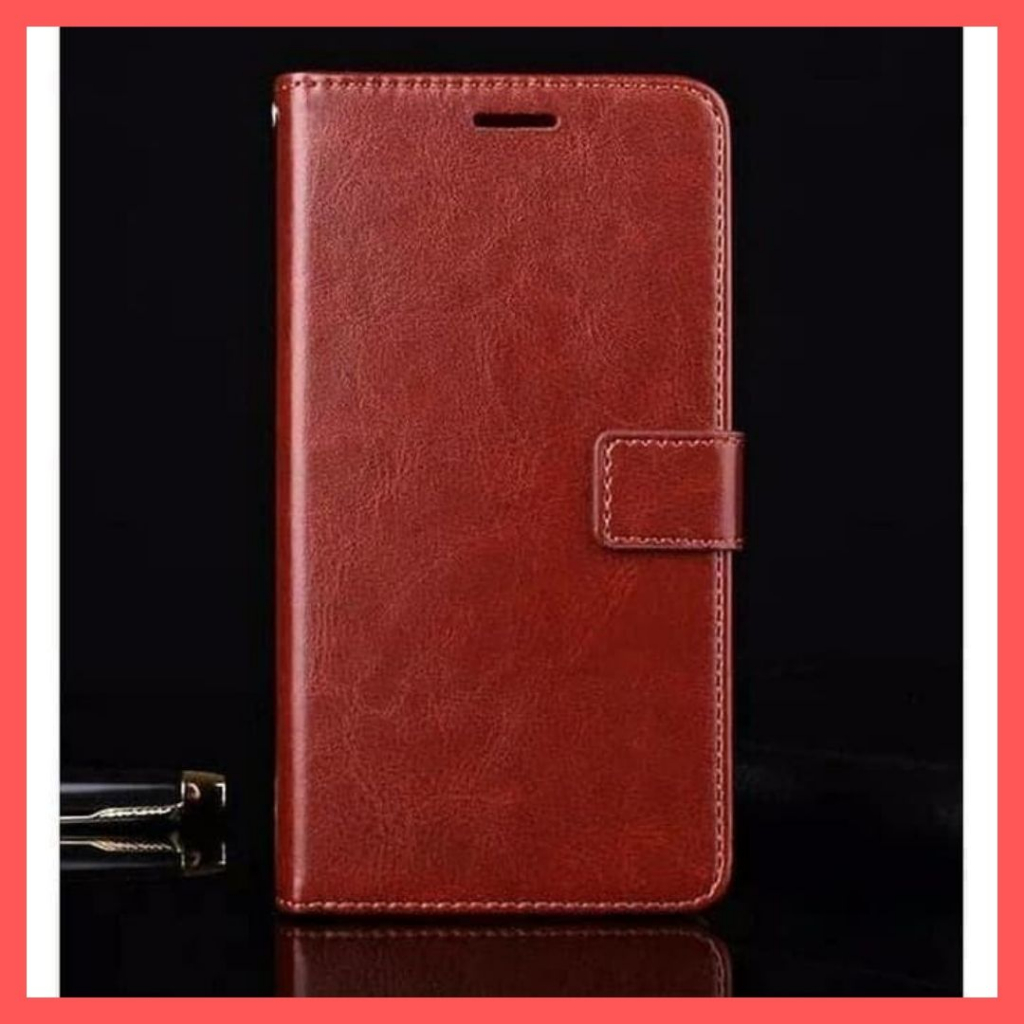 VIVO V7+ / VIVO Y79 / VIVO Y73 / VIVO Y75S / V7 PLUS  flip WALLET KULIT premium leather