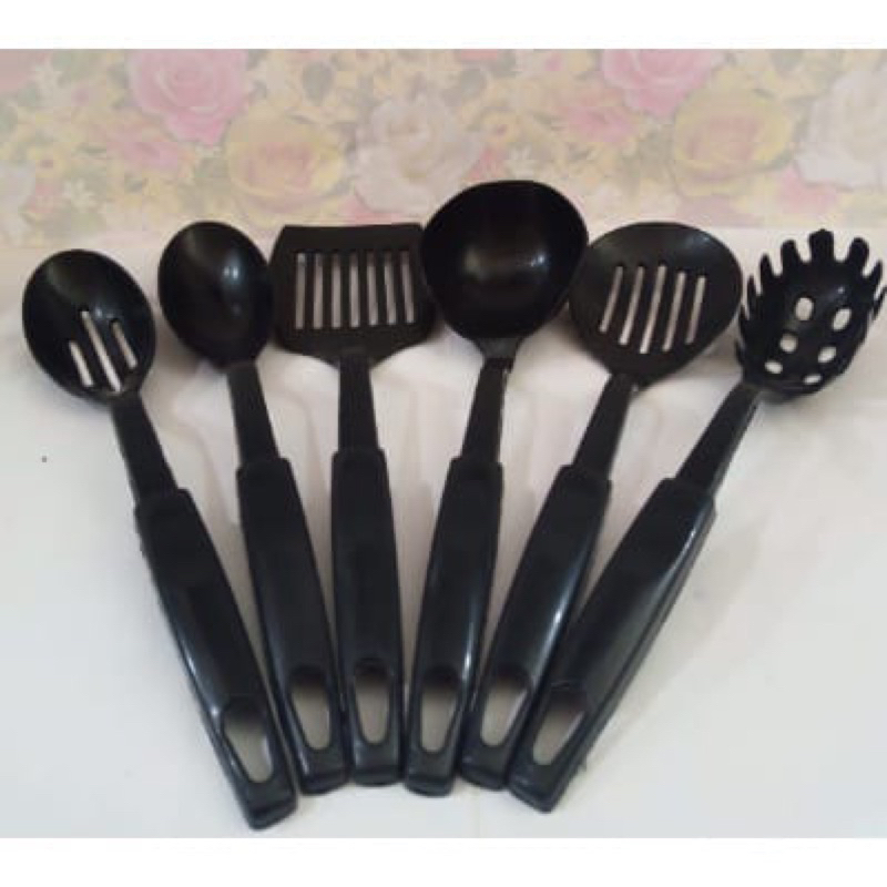 FREE ONGKIR MEDAN TERMURAH SPATULA PERALATAN MASAK _SPATULA SET 6PCS SODET SUTIL SARINGAN CENTONG _6IN1