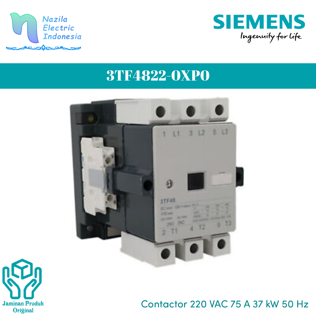 Siemens Magnetic Contactor 3TF4822-0XP0 / 3TF48 22 0XP0 / 3TF48220XP0