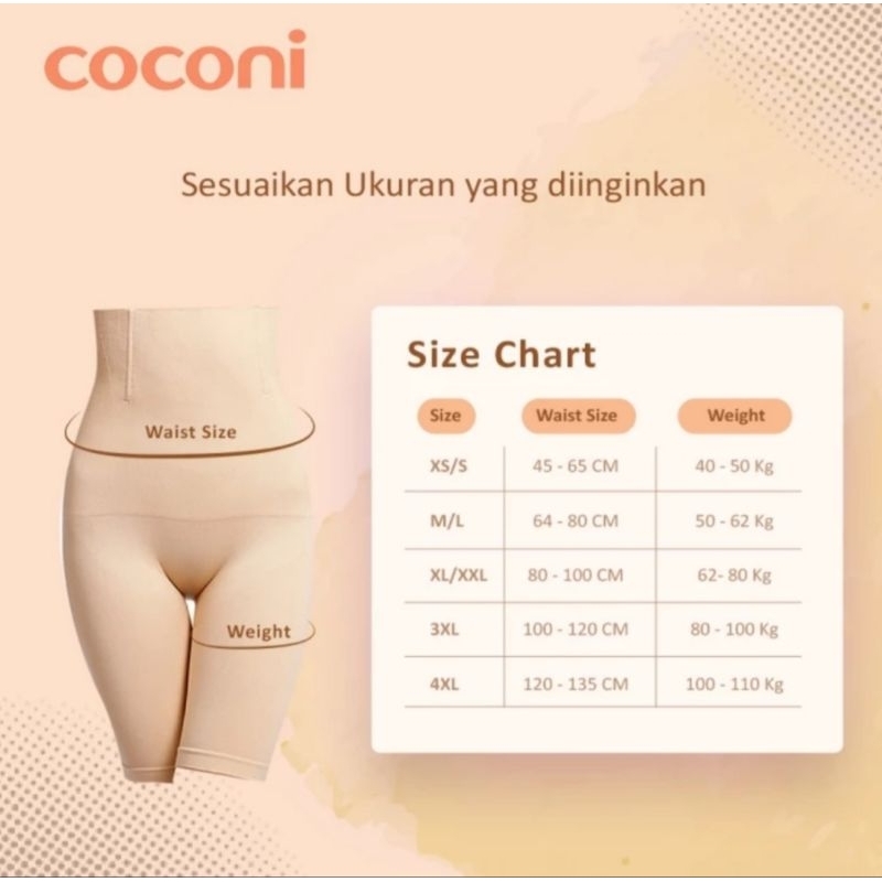 COCONI Highwaist Tummy Tuck Shaper Pants / Korset Celana Wanita