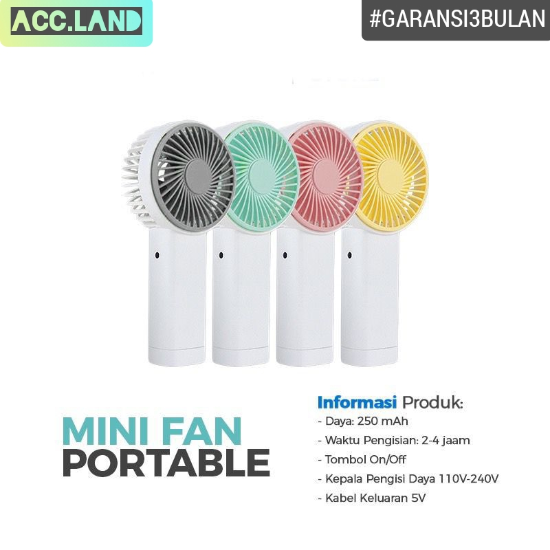 Kipas Angin Mini Simple Genggam (FREE KABEL CAS &amp; GANTUNGAN) - Kipas Mini Portable - Mini Fan Portable