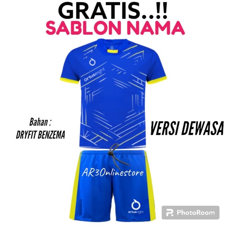 ( FREE SABLON NAMA ) Baju olahraga stelan bola futsal badminton bulutangkis tenis voli basket terbaru