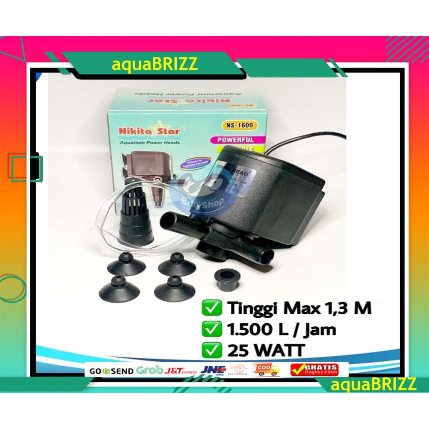 NIKITA STAR NS 1600 NS1600 Power Head Mesin Pompa Aquarium Aquascape