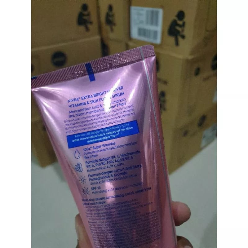 `ღ´ PHINKL `ღ´  Nivea Extra Bright 10 SUPER Vitamin Skin Food body serum mudah menyerap handbody lotion