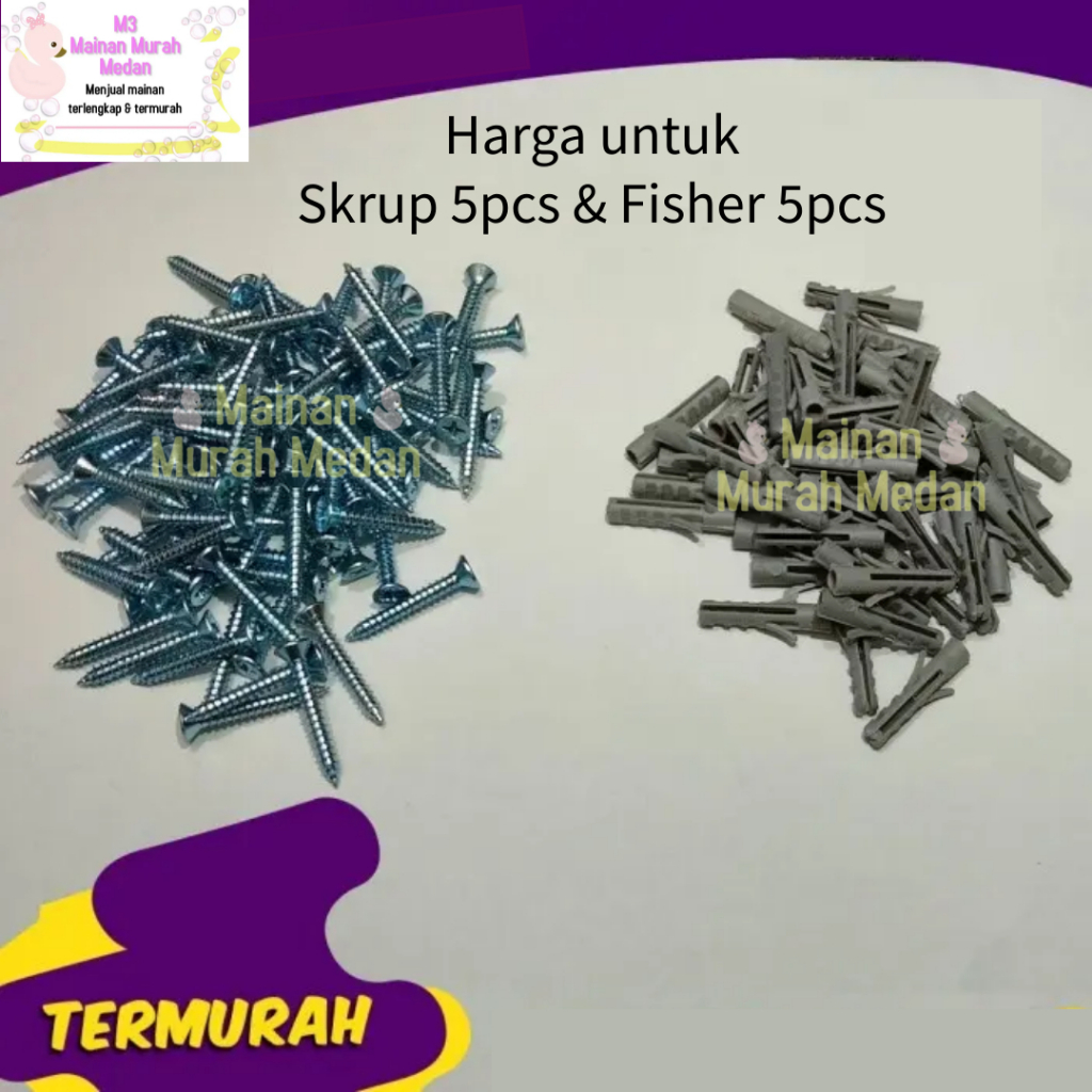 M3 - Skrup kepala Rata 2,5 cm uk 6X1 Stainless
