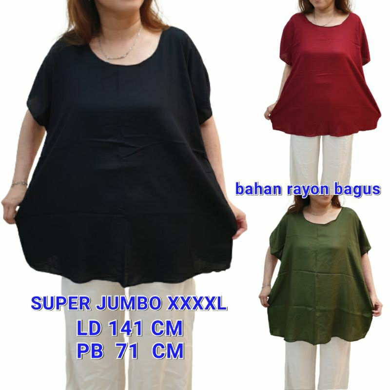 super jumbo XXXXL blon polos bahan rayon bagus enak dipakai