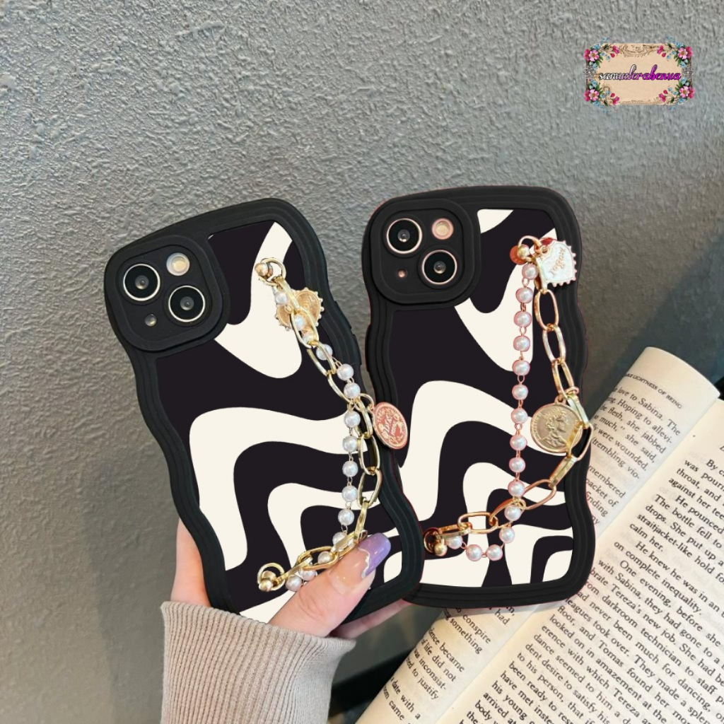 GC44 GC53 CASE CASING SOFTCASE SILIKON WAVY WAVE AESTETHIC RANTAI MUTIARA GRIP FOR INFINIX HOT 20I 30I 20S NOTE 11 12 G96 SB5771