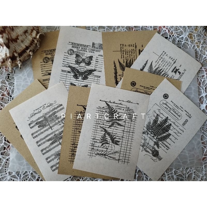 

10 sheets vintage paper memo pads for scrapbook journal decoration DIY