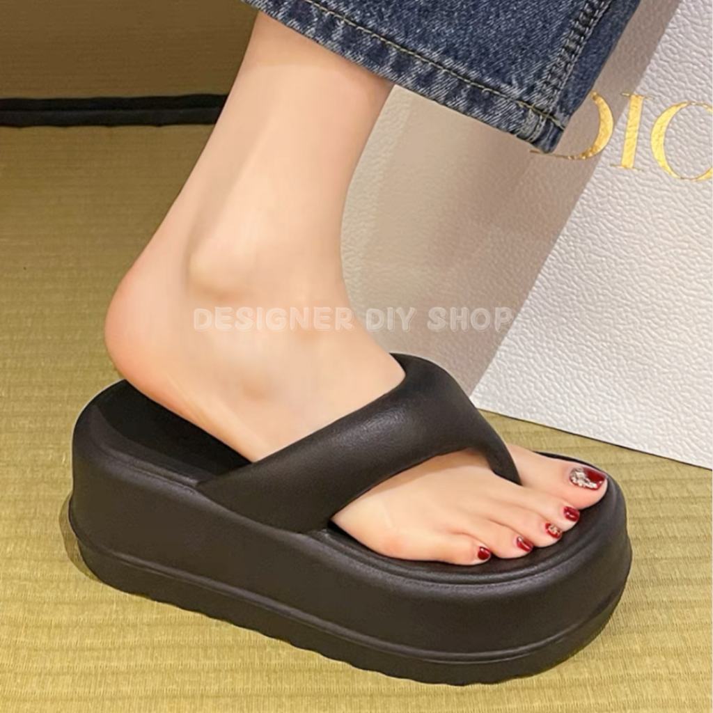 Sandal Wanita Jepit Jelly Wedges Korea Style Terbaru