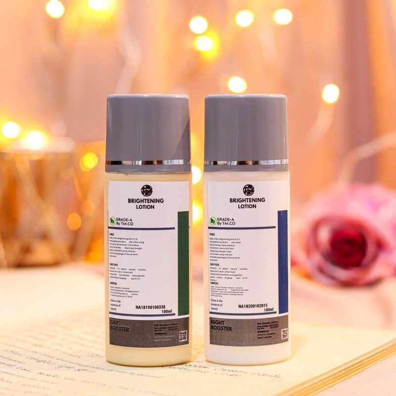 【BPOM】TM.CO Paket Badan Body Lotion Body Serum Booster Pagi Malam Grade A By TMCO Pemutih Pencerah Kulit Tubuh Day Night Cream Booster Viral BPOM