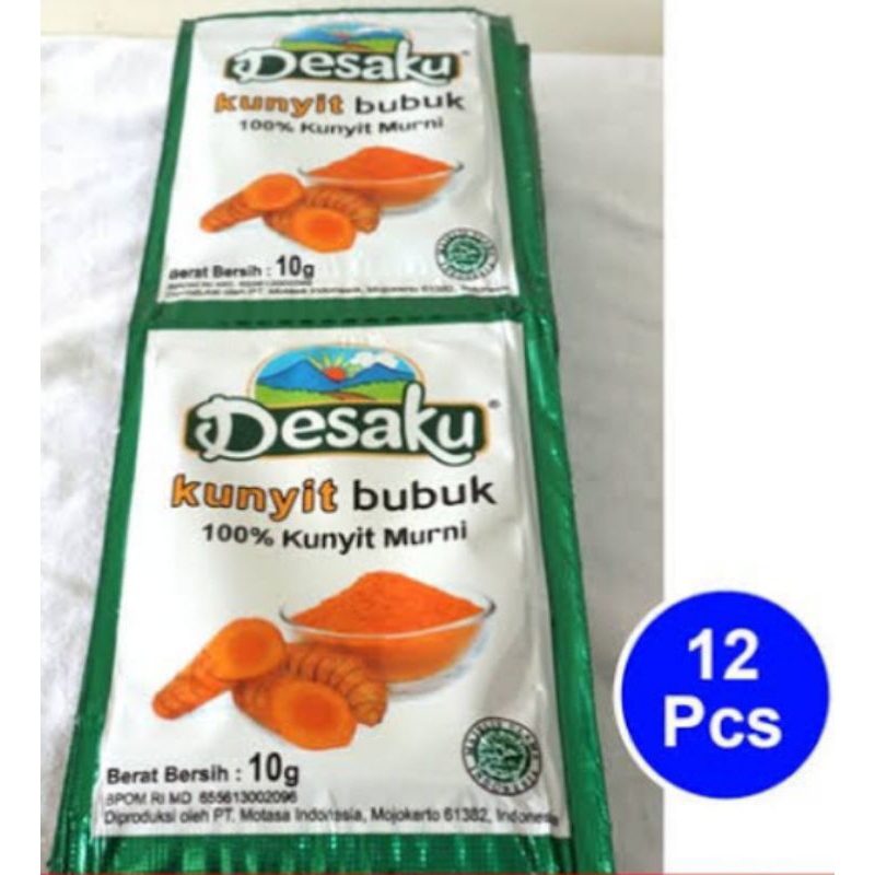 

DESAKU KUNYIT BUBUK 100% KUNYIT MURNI 10gr[1renceng isi 12pcs]