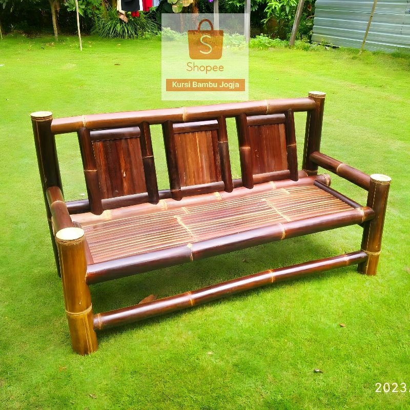 ( 2 HARI SAMPAI ) KURSI BAMBU KURSI BAMBU HITAM LINCAK BAMBU KURSI PANJANG KURSI BAMBU MURAH KURSI T