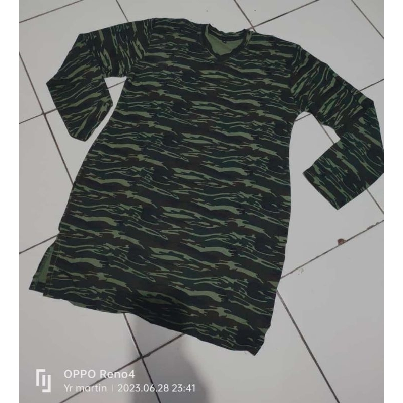 tuniq loreng army bahan spandex korea