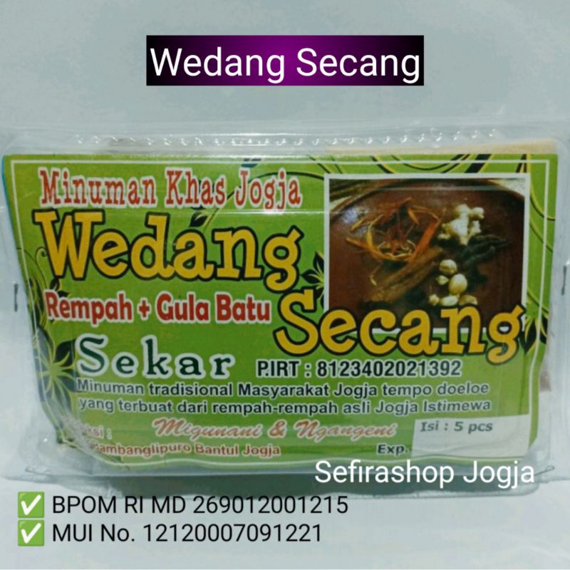 

SEKAR Wedang SECANG Komplit Rempah + Gula Batu Kualitas Premium | Minuman Herbal Tradisional Alami Khas Imogiri Bantul Jogja Yogyakarta