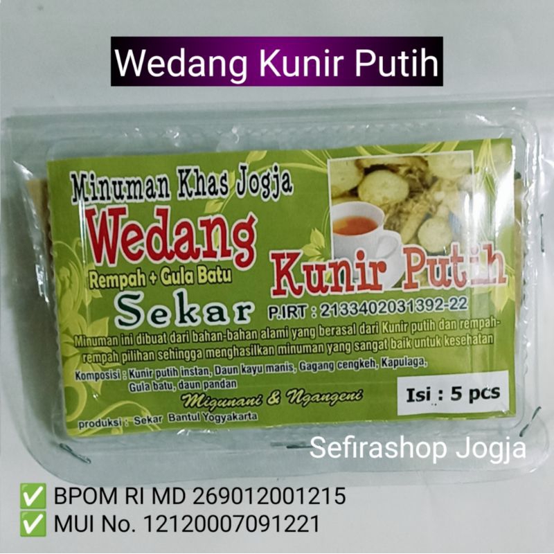 

SEKAR Wedang Kunir Putih Komplit Rempah + Gula Batu Kualitas Premium | Minuman Herbal Tradisional Alami Khas Imogiri Bantul Jogja Yogyakarta