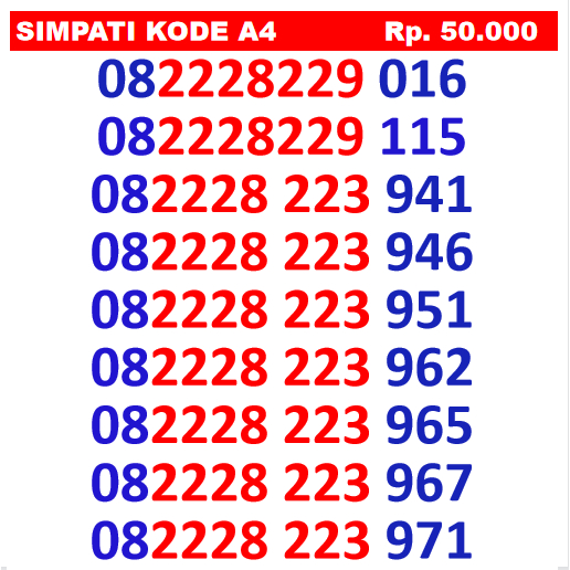 Nomer Cantik Simpati Murah 4G LTE Telkomsel Simpati Nomor Cantik Telkomsel Simpati No Kartu Perdana Super Sakti 10 11 12 Digit