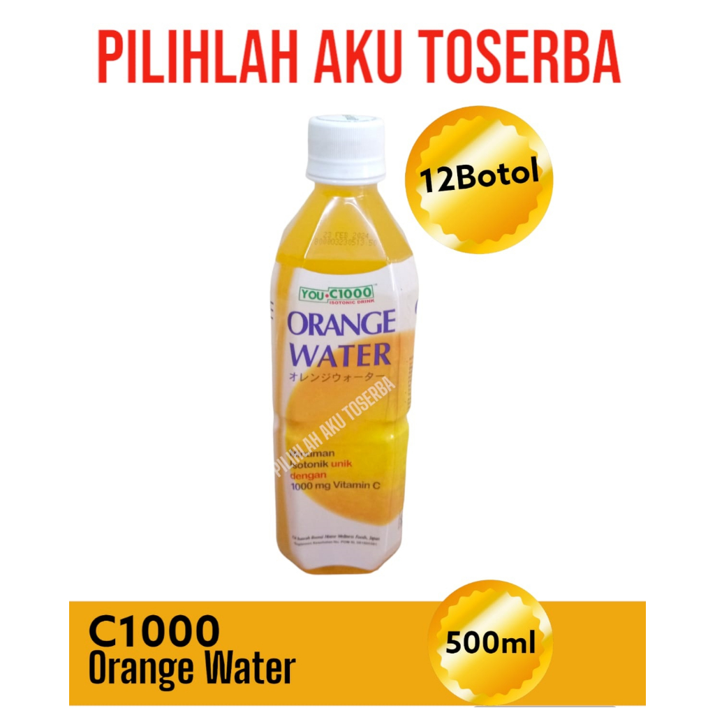 You C 1000 / YOU C1000 ORANGE WATER 500 ml - ( HARGA 12 Botol )