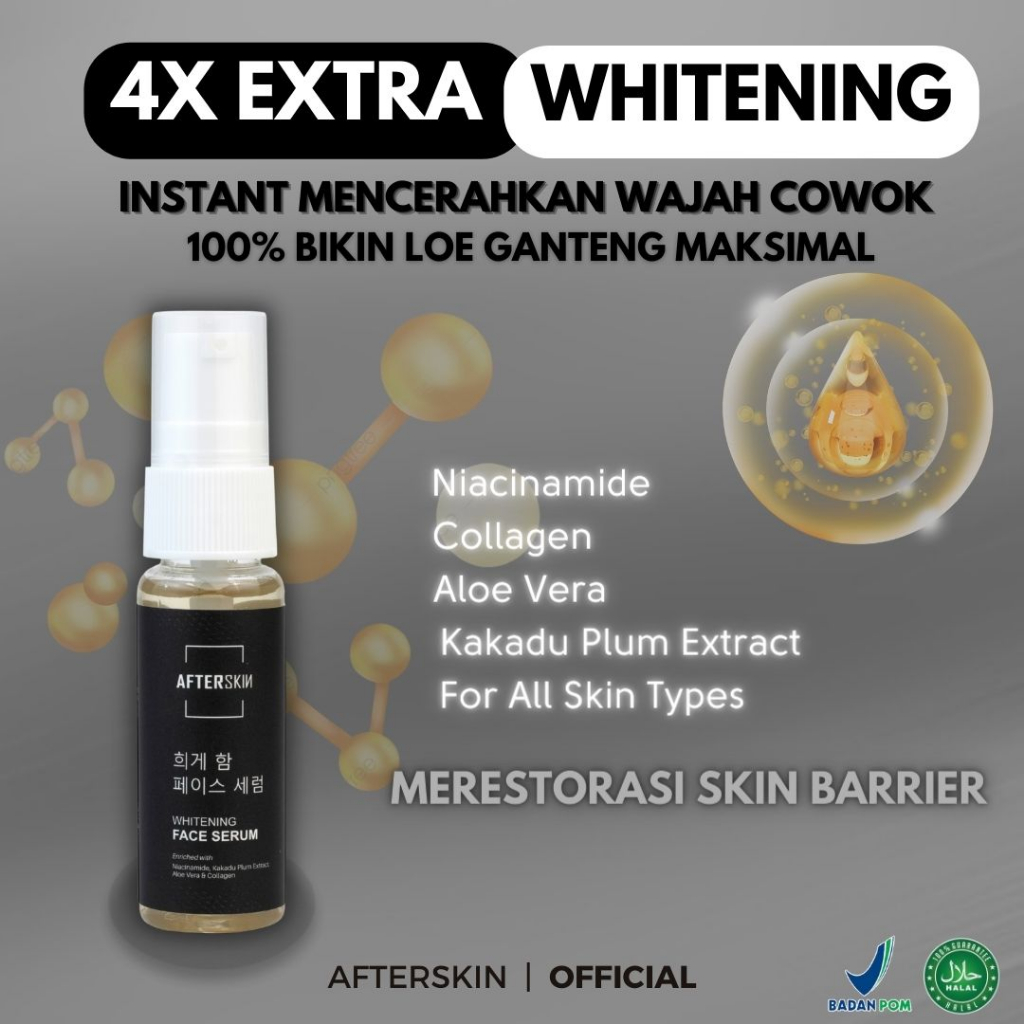 [COLLAGEN SERUM] AFTERSKIN WHITENING FACE SERUM ALA KOREA BPOM HALAL