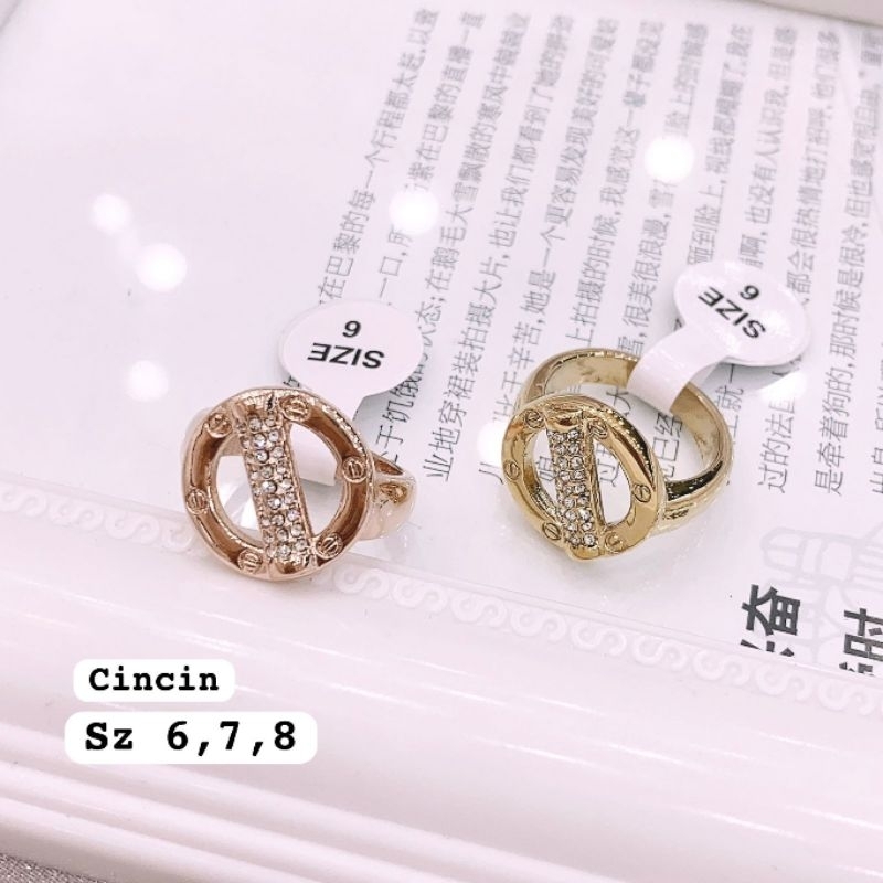 Cincin Titanium Asli Silver free size Premium Quality Anti Karat Anti Alergi Ring Import Ct34