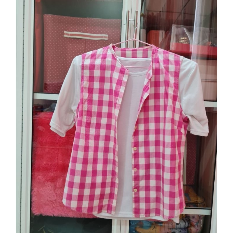 Set Kaos Rompi kotak kotak