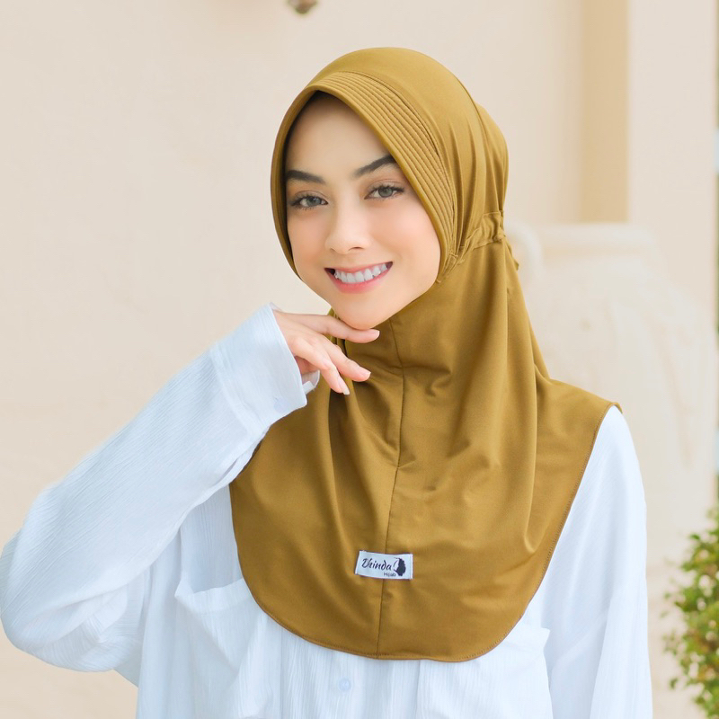 Dhinda Hijab - Bergo Daily Serut Size M (Jersey Ity Terbaik) Hijab Serut ternyaman