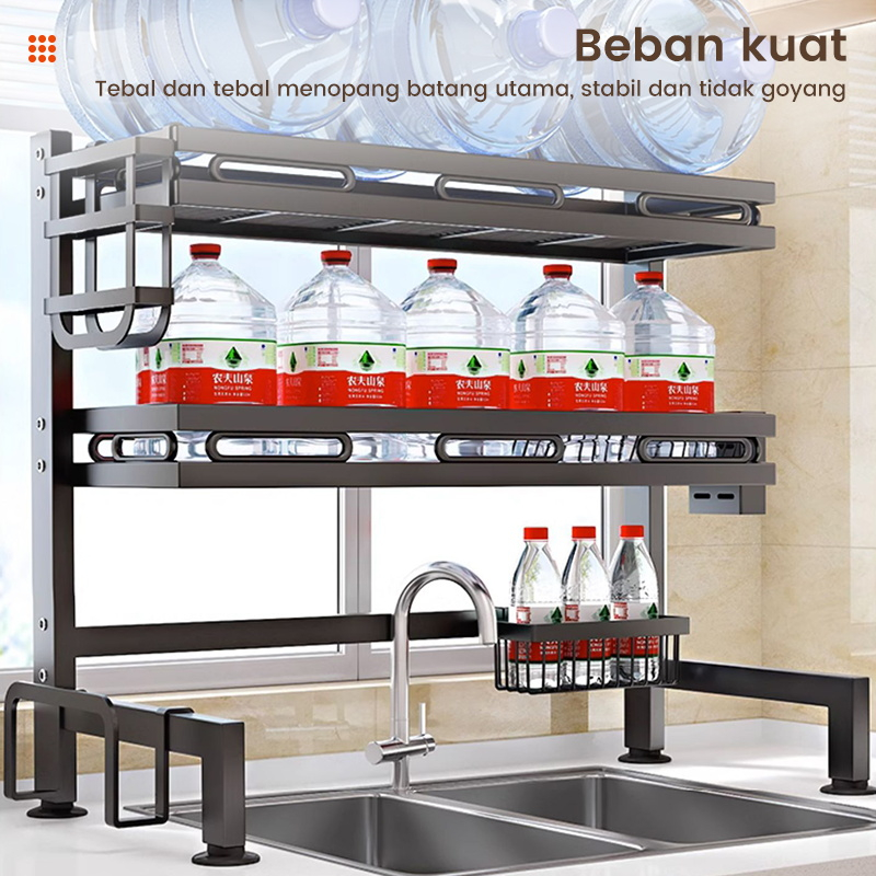 Rak Dapur Serbaguna Minimalis Rak Aquarium Rak Dapur Cuci Piring Rak 2 susun