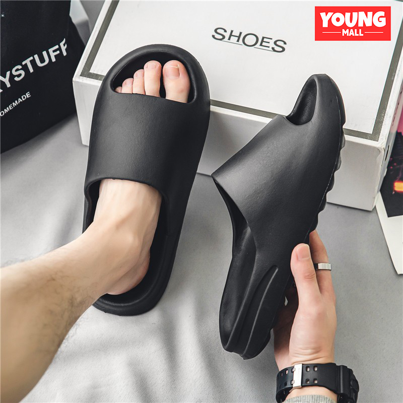 Sandal slip on karet pria kekinian 2023 Sandal slide pria rumah bahan EVA Sandal remaja laki laki murah dan tahan lama