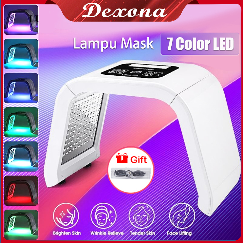 ⭐Garansi&amp;New⭐ PDT LED Masker alat facial wajah Light 7 Warna Hidrasi Peremajaan Kulit Pemutih Dan Peremajaan Kulit 100% original