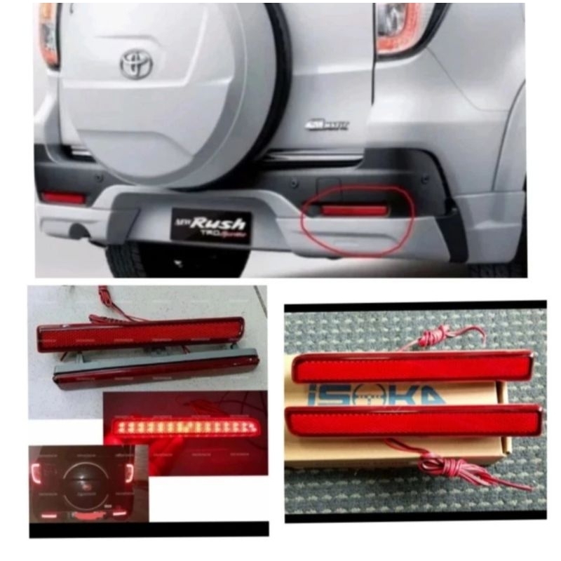 Lampu Reflektor Bemper Belakang New Rush Terios 2013-2017
