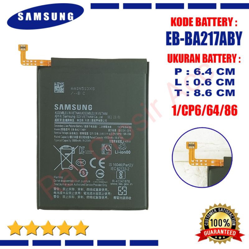 Baterai Original Samsung Galaxy A21S A217F SM-A217F A12 A215F SM-A215F A02 A022F SM-A022F EB-BA217ABY