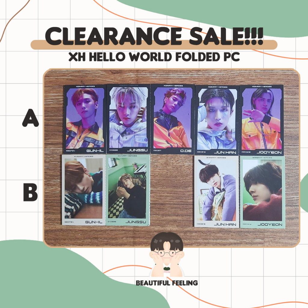 XDINARY HEROES HELLO WORLD FOLDED PC PHOTOCARD - Clearance sale