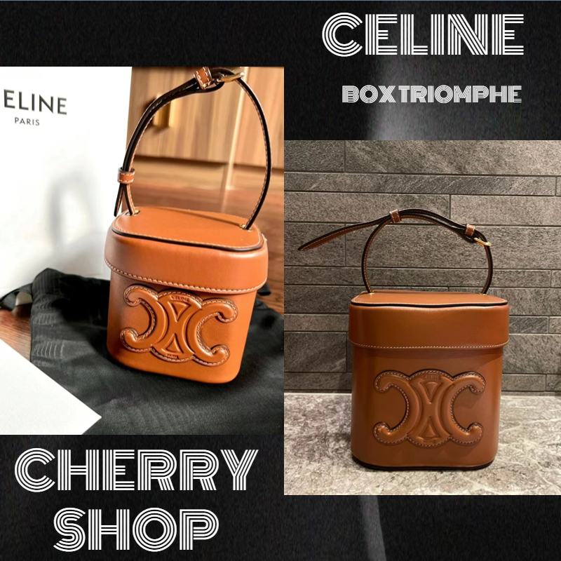 100% authentic Celine BOX TRIOMPHE small smooth calfskin handbag/box bag/ladies