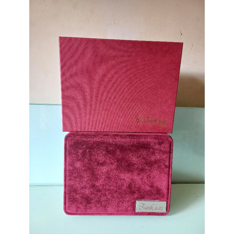 Kotak Perhiasan Frank & Co Travel Jewelry Box Tempat Penyimpanan Cincin Kalung Anting Frank & Co