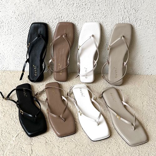 DUSHI Felicia Flat - Sandal tali teplek flat wanita