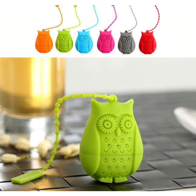 Silicone Tea Bags Creative Saringan Teh Burung Hantu Lucu