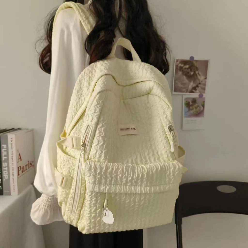 ransel mini murah tas ransel sekolah wanita korea tas ransel sekolah cewek ☃Sera Sera diimpor disesuaikan niche tas sekolah bordir ceri lembut fufu siswa ransel gadis ransel harian