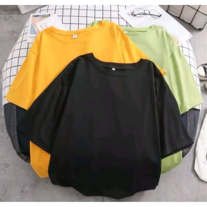 Kaos Dorly Plain OVERSIZE Polos Fit to XL