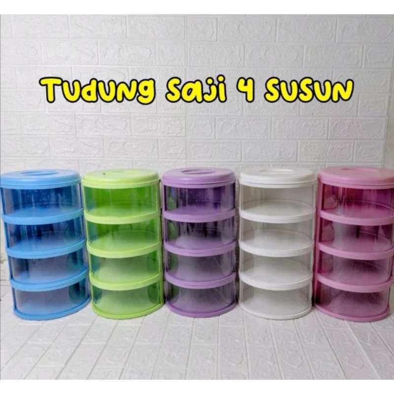 Food Storage 4 Layer Penutup makanan Tudung saji 4 susun