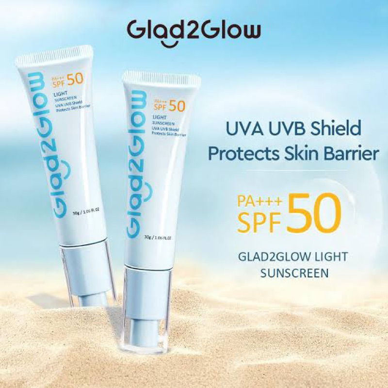 ✨Up Your Look✨ Glad2Glow Light Sunscreen SPF 50 Glad to glow tabir surya spf50