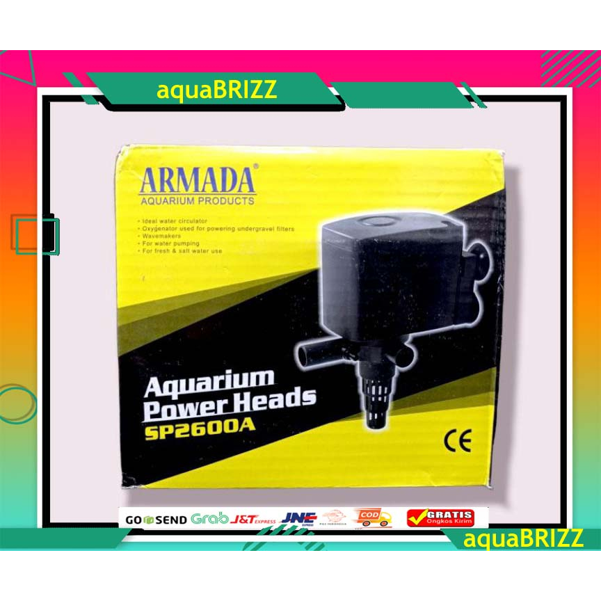 ARMADA SP2600A 2600A mesin pompa aquarium aquascape kolam hidroponik SP 2600 A