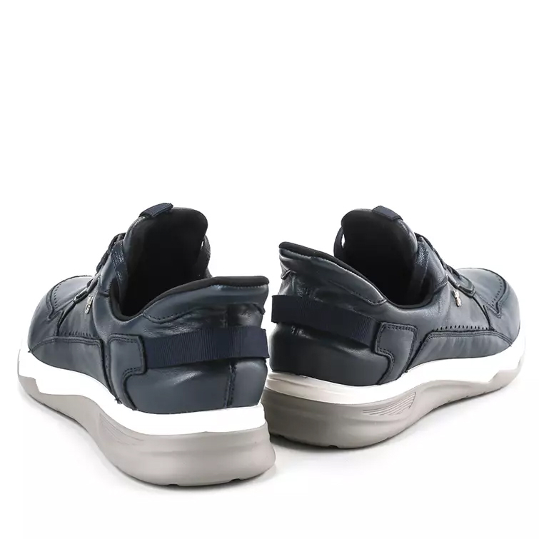 PL07 PLAYBOY SEPATU SNEAKER KULIT PRIA ORIGINAL SNEAKERS CASUAL KETS BIRU NAVY BLUE