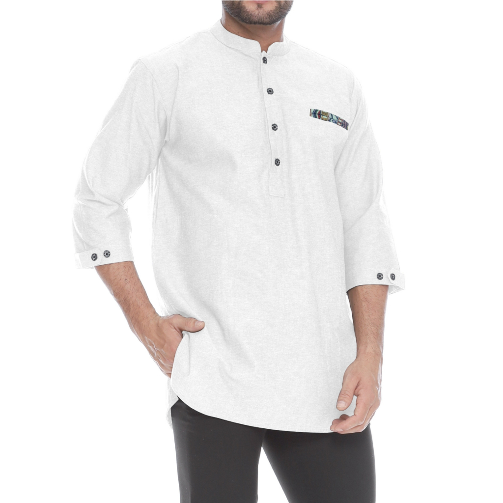 Kurta Pakistan Pocket Polos Raglan Elegant Koko Songket 3/4