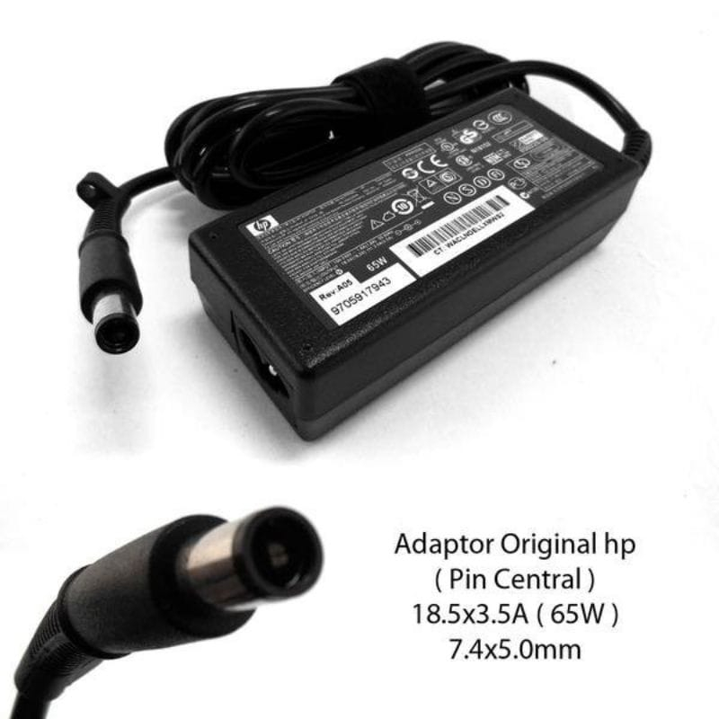 Adaptor Charger laptop HP 18V~5V3,5A jarum 7.4