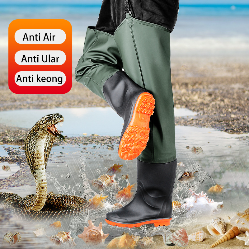 Sepatu Karet Boot Petani Sawah Panjang Celana Mancing Anti Air Waterproof Safety Shoes